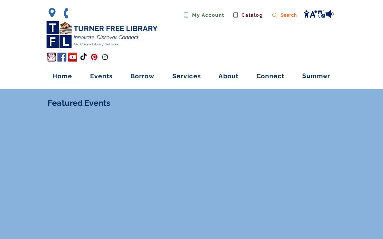 Randolph city directory research source at Turner Free Library showing local library services