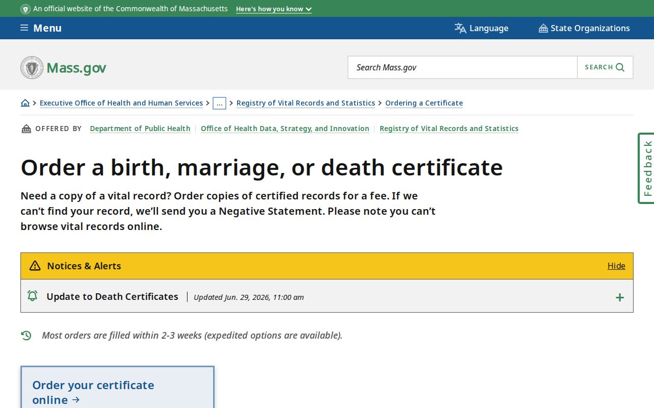 Randolph residents directory vital-record order instructions for identity research